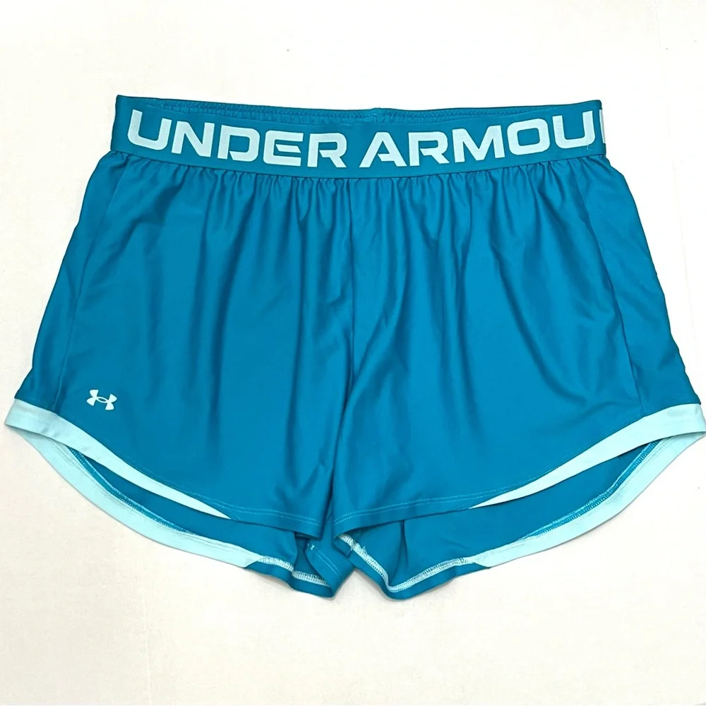 Under Armour Turquoise Athletic Shorts Size 1X - Picture 1 of 7